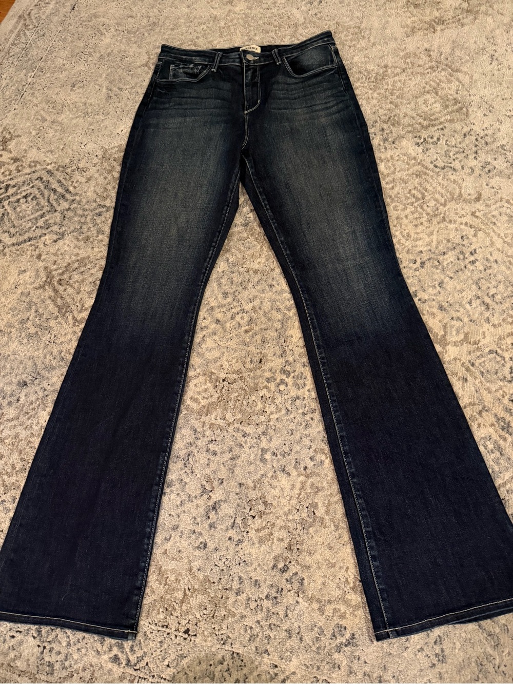 L'AGENCE Dark Wash Flare Jeans - Navy